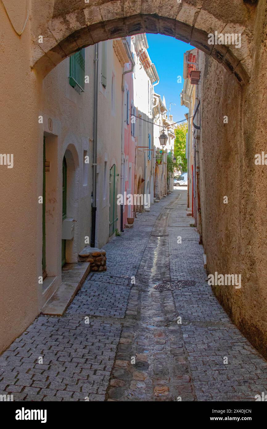 Viviers ist die kleinste Stadt Frankreichs in der Region Ardeche in Südfrankreich. Stockfoto