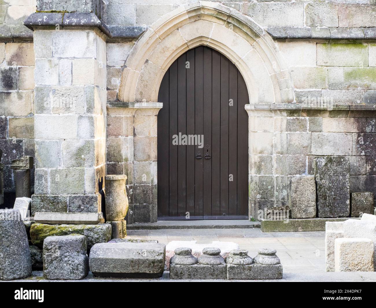 Außentür zur Girija da Misericordia (Kirche der Barmherzigkeit). Stockfoto