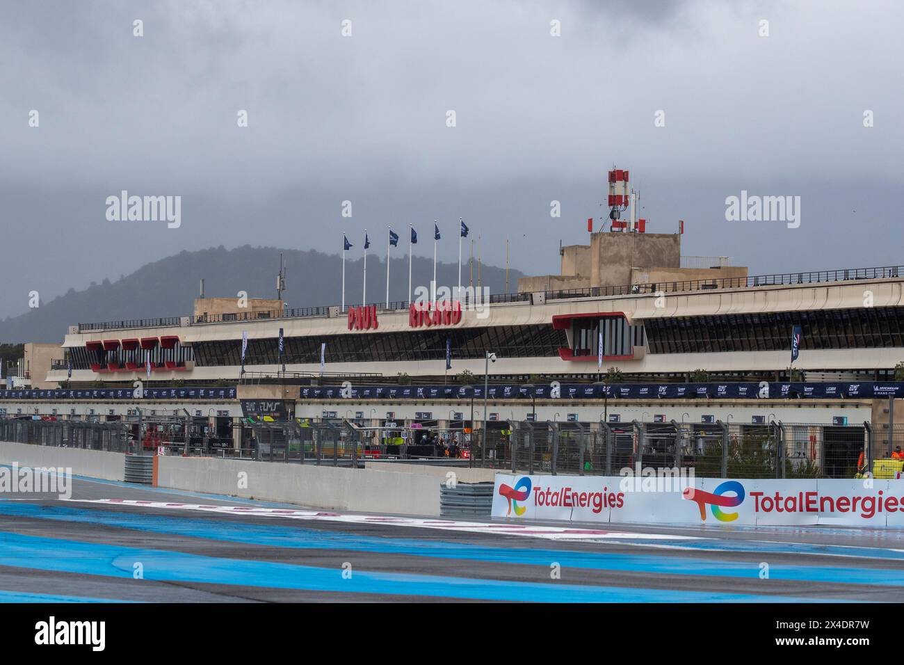 Le Castellet, Frankreich, 2. Mai 2024, nasse Bedingungen während der 4 Stunden von Le Castellet, zweites Rennen der European Le Mans Series 2024 (ELMS) auf dem Circuit Paul Ricard vom 02. Bis 05. Mai 2024 in Le Castellet, Frankreich - Foto Laurent Cartalade/MPS Agency Credit MPS Agency/Alamy Live News Stockfoto