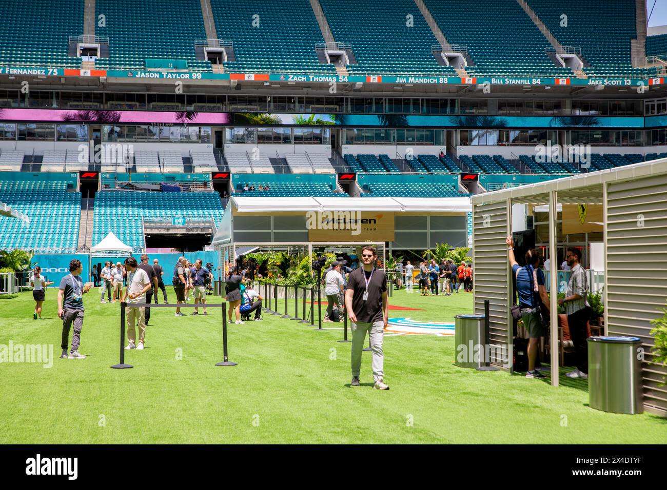 Miami Gardens, FL, USA. Mai 2023. Tag Vor Der Konferenz. Leute, Leute, Leute, Fahrer im F1 Grand Prix von Miami im Miami International Autodrome in Miami Gardens, Florida, USA. Quelle: Yaroslav Sabitov/YES Market Media/Alamy Live News. Stockfoto