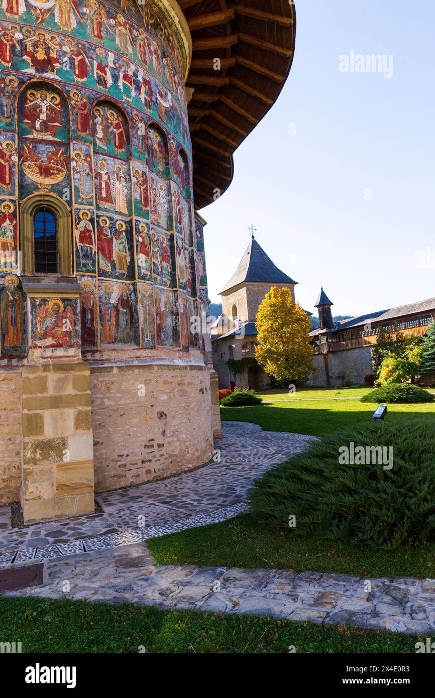 Rumänien, Siebenbürgen, Bukowina, Suceava County. Östliche Orthodoxe. Kloster Sucevita. Stockfoto