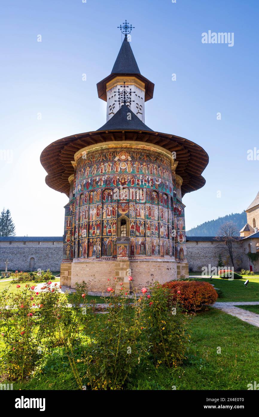 Rumänien, Siebenbürgen, Bukowina, Suceava County. Östliche Orthodoxe. Kloster Sucevita. Stockfoto