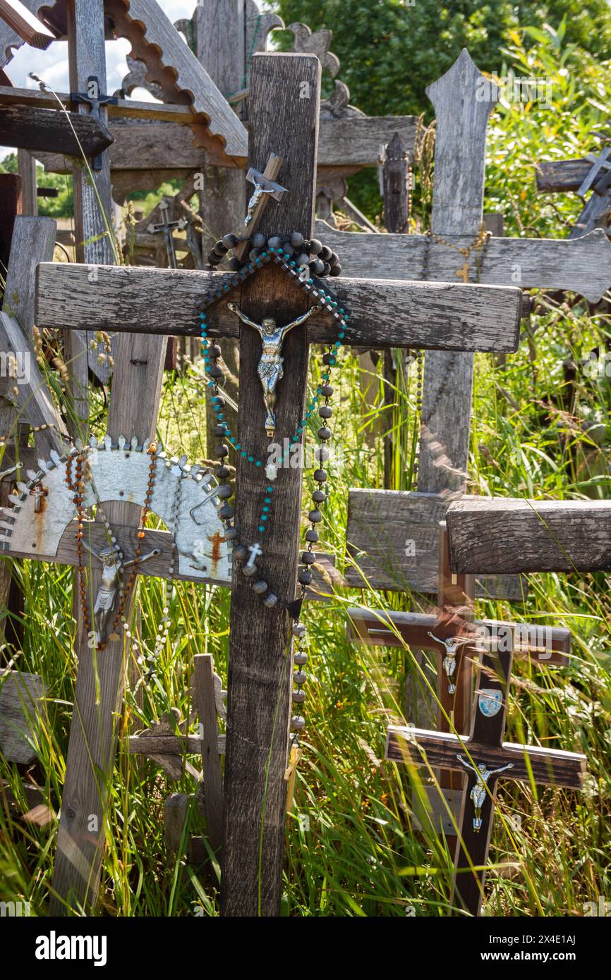 Hügel der Kreuze bei Siauliai in Litauen in Osteuropa Stockfoto