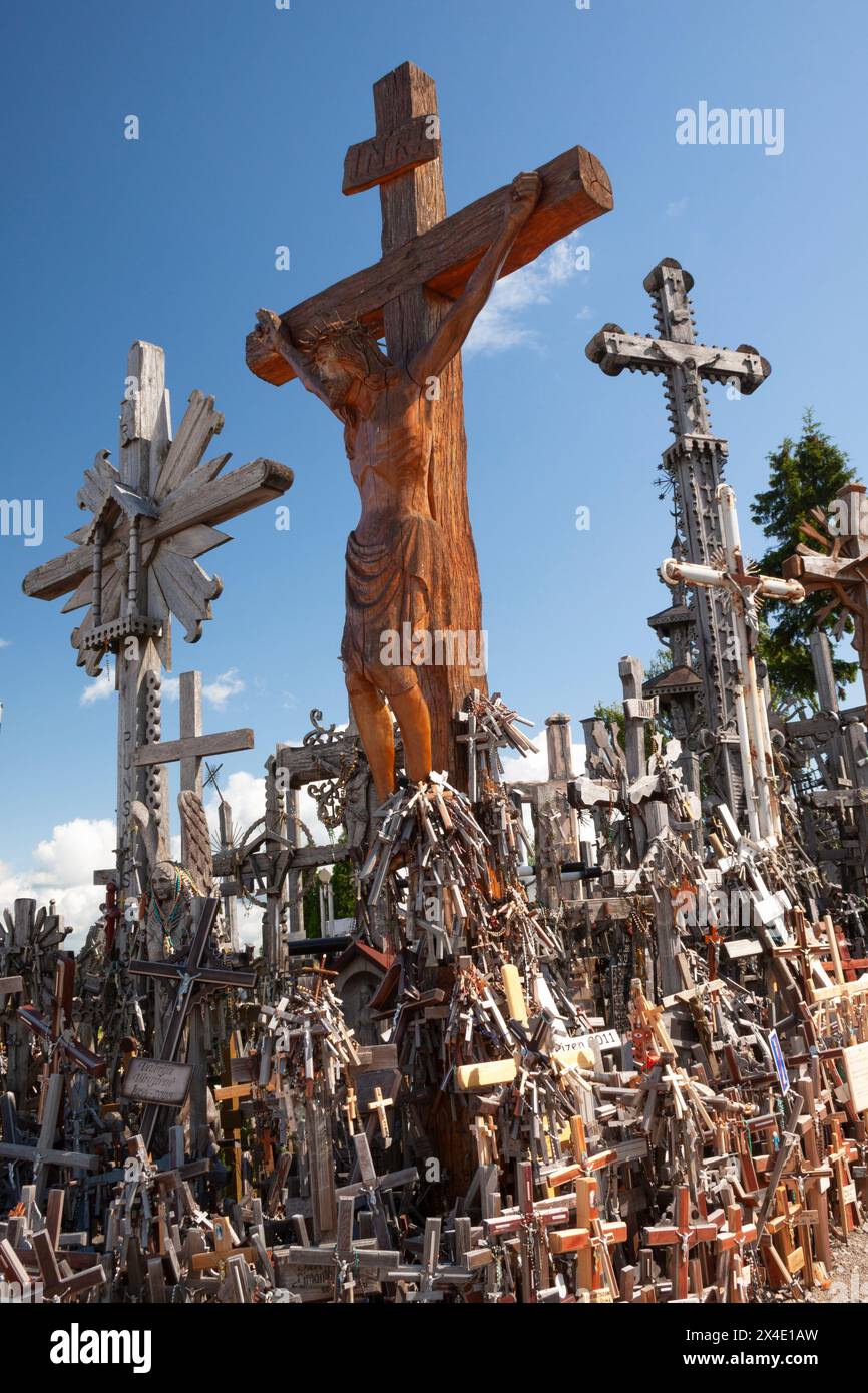 Hügel der Kreuze bei Siauliai in Litauen in Osteuropa Stockfoto