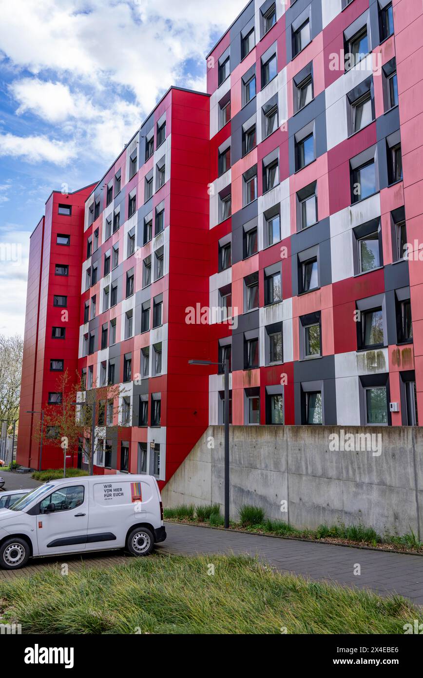 Studentenwohnheim des Studierendenwerks Essen-Duisburg in Essen werden über 310 möblierte Zimmer an Studenten vermietet, NRW, Deutschland Stockfoto