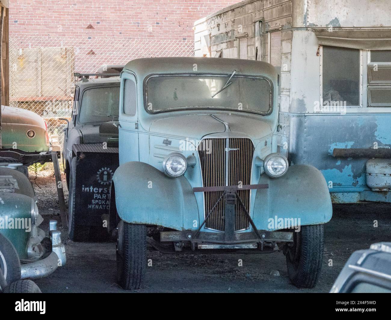 Der alte blaue Truck in der Palouse. (Nur Für Redaktionelle Zwecke) Stockfoto