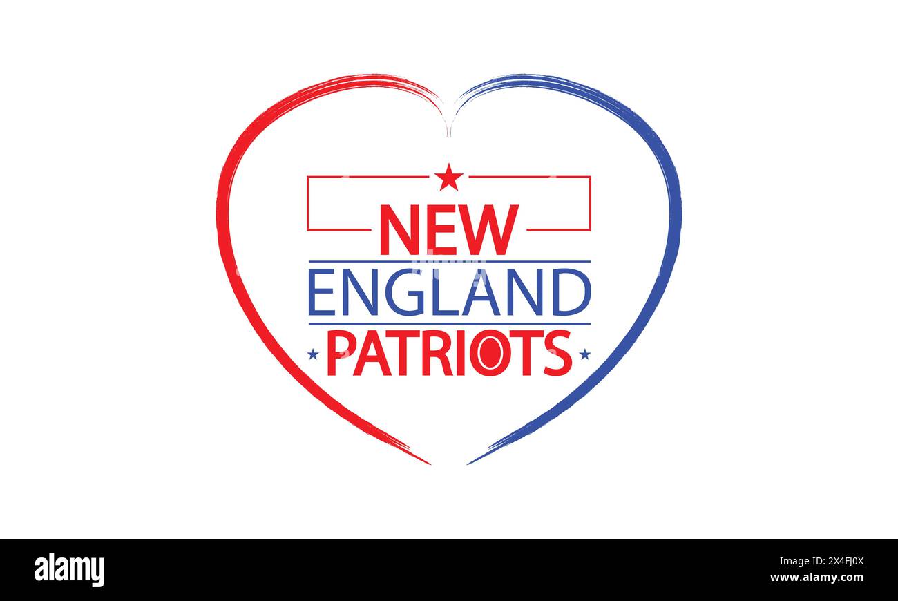 Auffälliges und schönes Typografie-Design für Fans von New England Patriots Stock Vektor