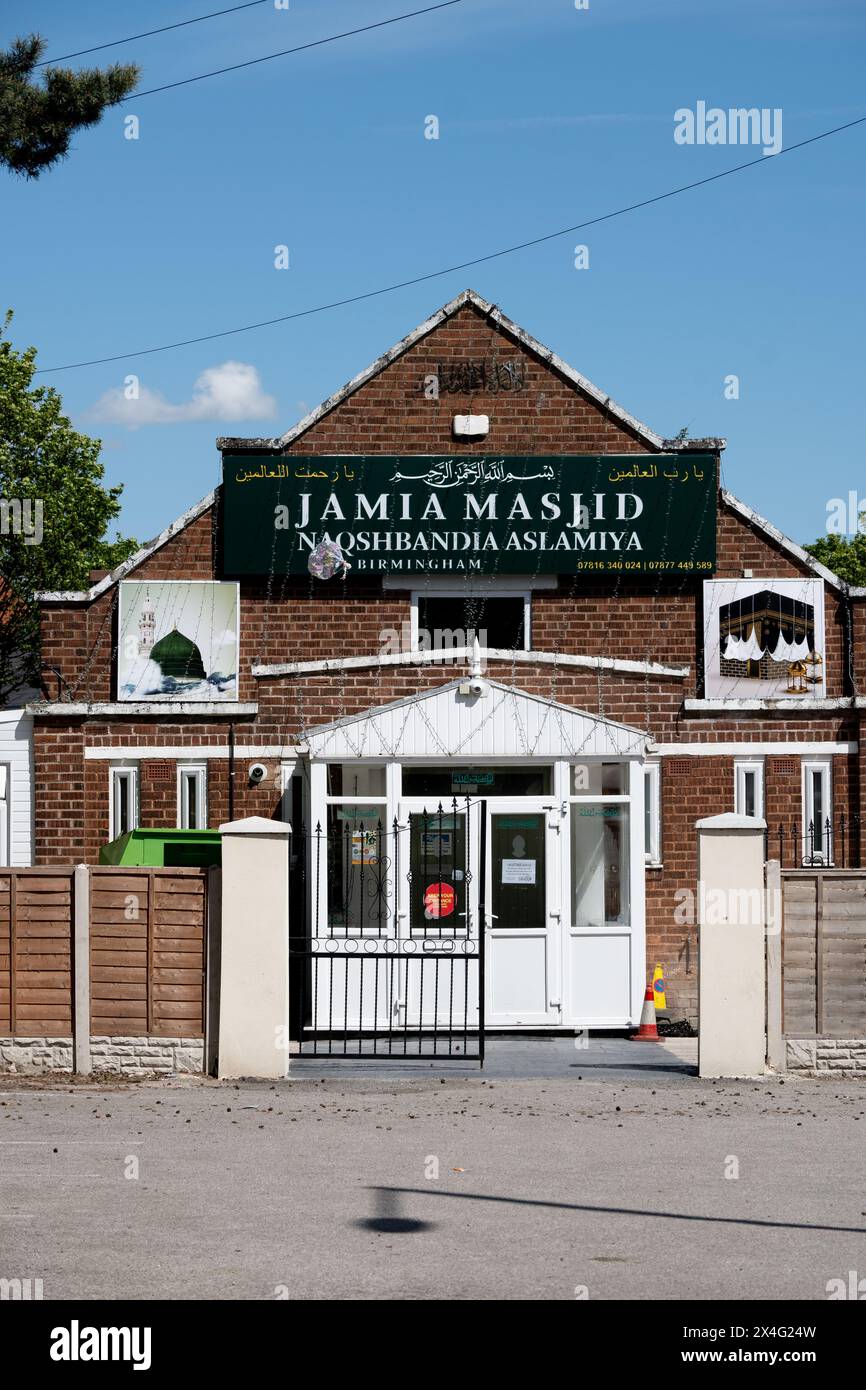 Jamia Masjid Naqshbandia Aslamiya, Ward End, Birmingham, West Midlands, England, UK Stockfoto