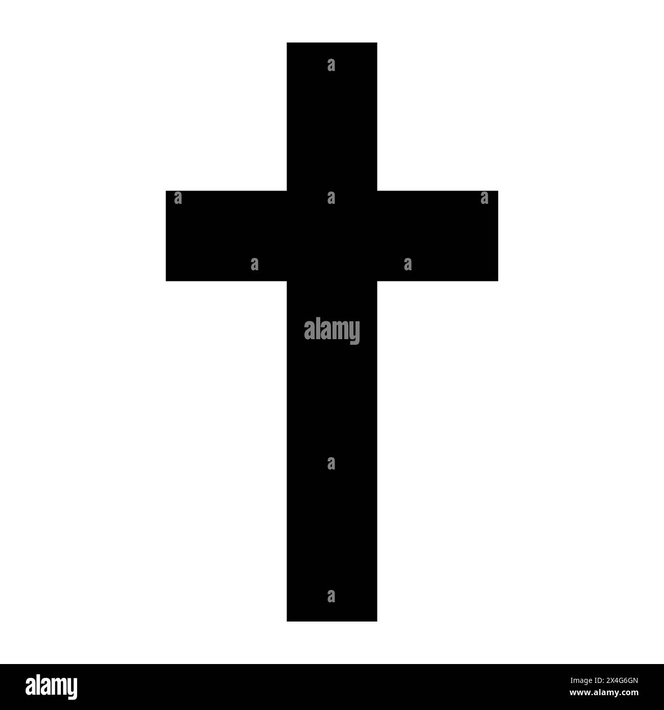 Christliches Kreuz. Vektorillustration isoliert auf weißem Hintergrund Stock Vektor