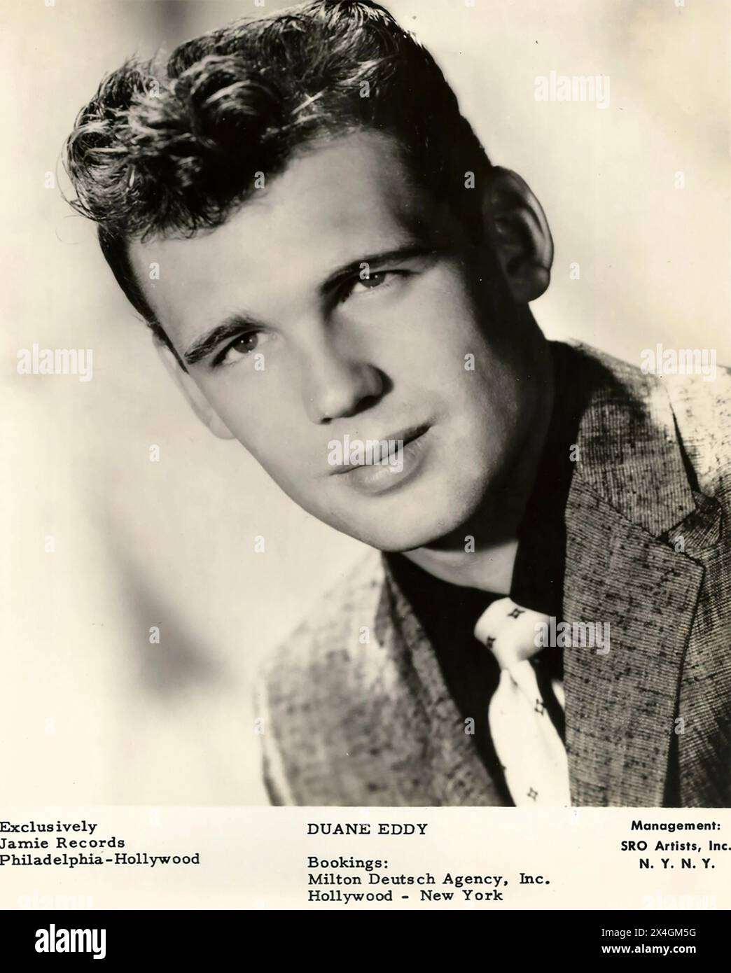 DUANE EDDY (1938–2024) US-amerikanischer Gitarrist um 1957 Stockfoto