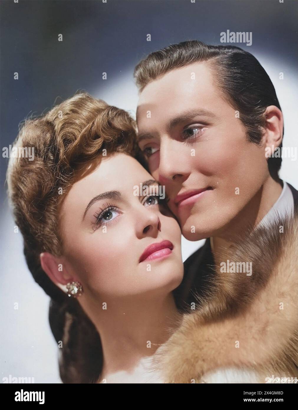 DAS BILD VON DORIAN GREY 1945 MGM Film mit Donna Reed als Gladys Hallward und Hurd Hatfield als Dorian GRAY Stockfoto
