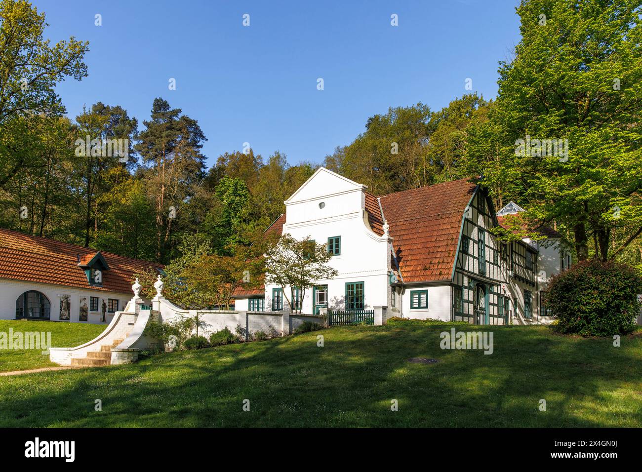 Der Barkenhoff in Worpswede, Niedersachsen. Der Barkenhoff wurde im Jahr 1895 vom Künstler Heinrich Vogeler gekauft und zu einem umgebaut Stockfoto