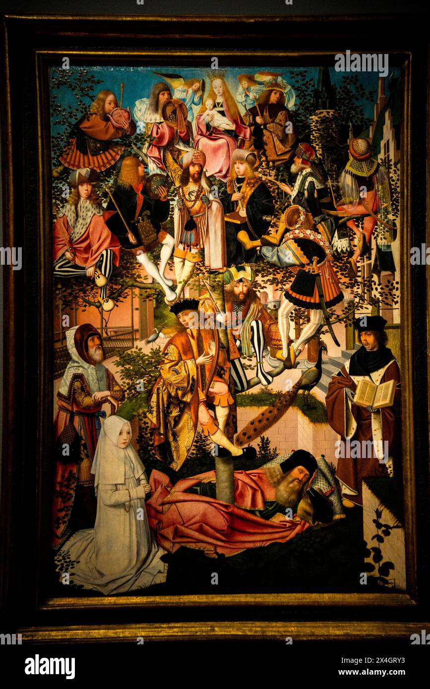 Der Baum von Jesse, Geertgen tot Sint Jans, Rijksmuseum, Amsterdam, Niederlande. Stockfoto