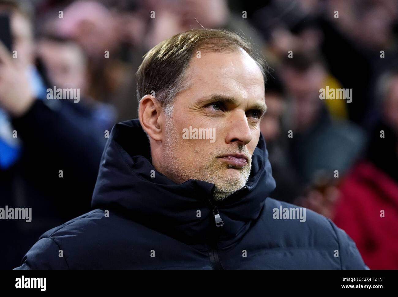Aktenfoto vom 04/24 des Bayern München-Managers Thomas Tuchel, der „alles ist möglich“ erklärt hat, nachdem er gefragt wurde, ob er noch als Bayern München-Chef bleiben könnte. Ausgabedatum: Freitag, 3. Mai 2024. Stockfoto