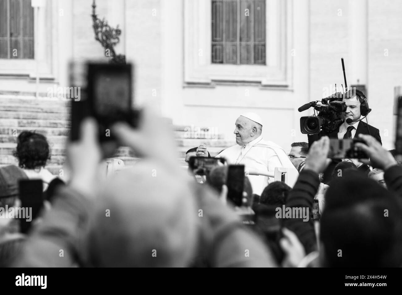 Generalaudienz von Papst Franziskus auf dem Petersplatz Stockfoto