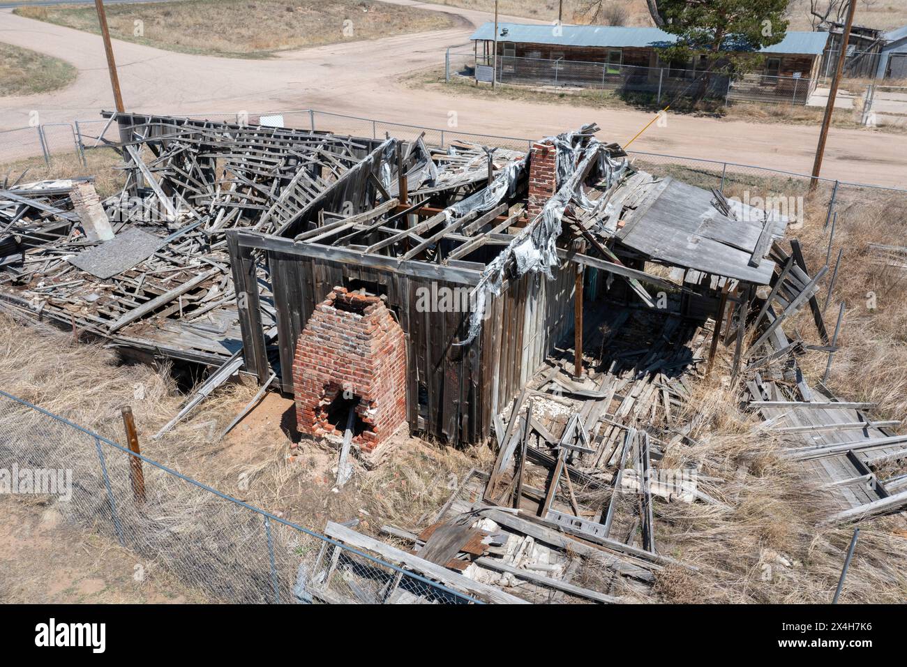 Dearfield, Colorado - die historische Stadt Dearfield Homestead. Etwa 300 Menschen lebten und bewirtschafteten hier um 1915. Die Stadt förderte afroamerikanisch Stockfoto