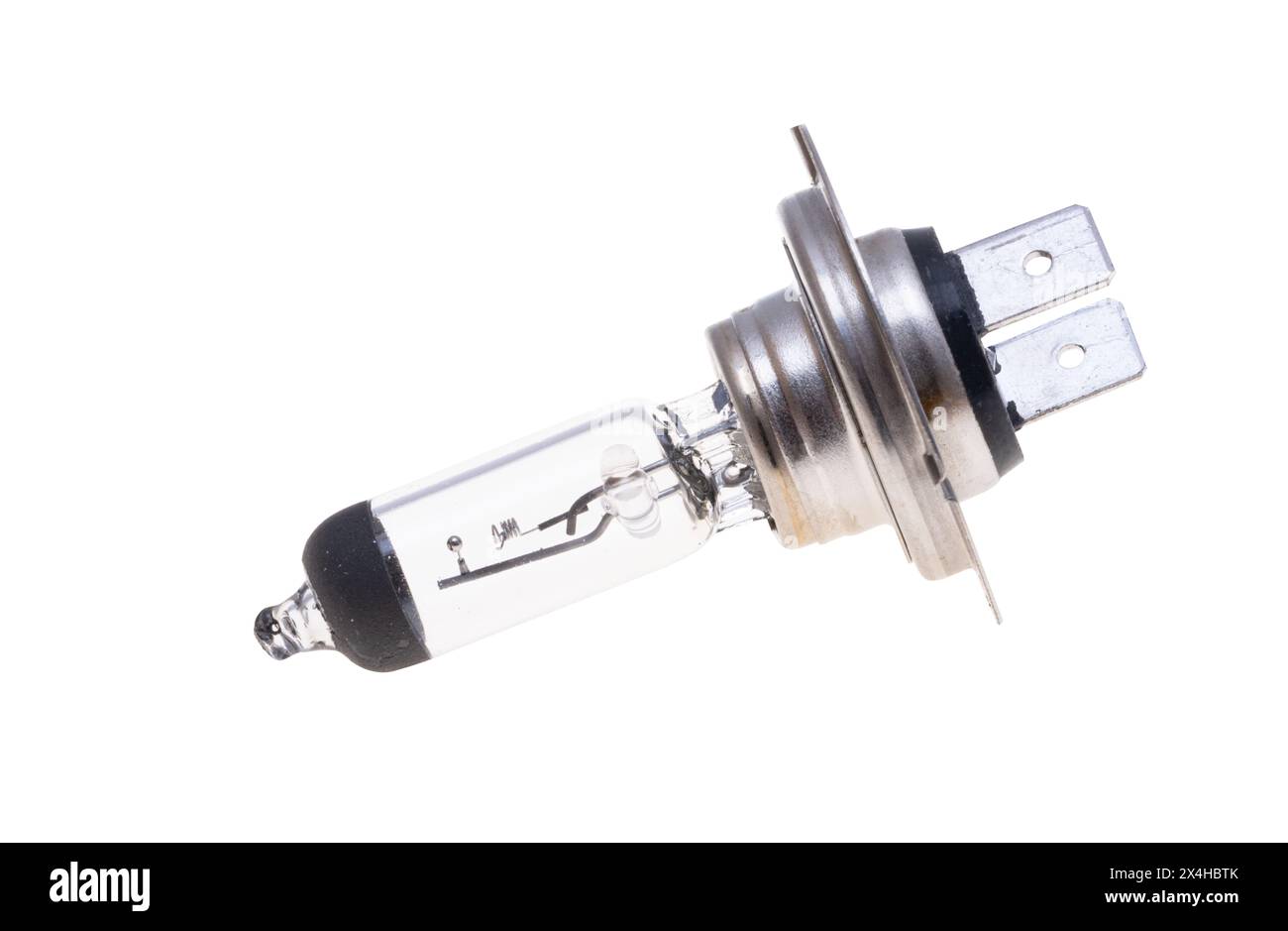 Glühlampe für die Autobeleuchtung isoliert auf weißem Hintergrund Stockfoto