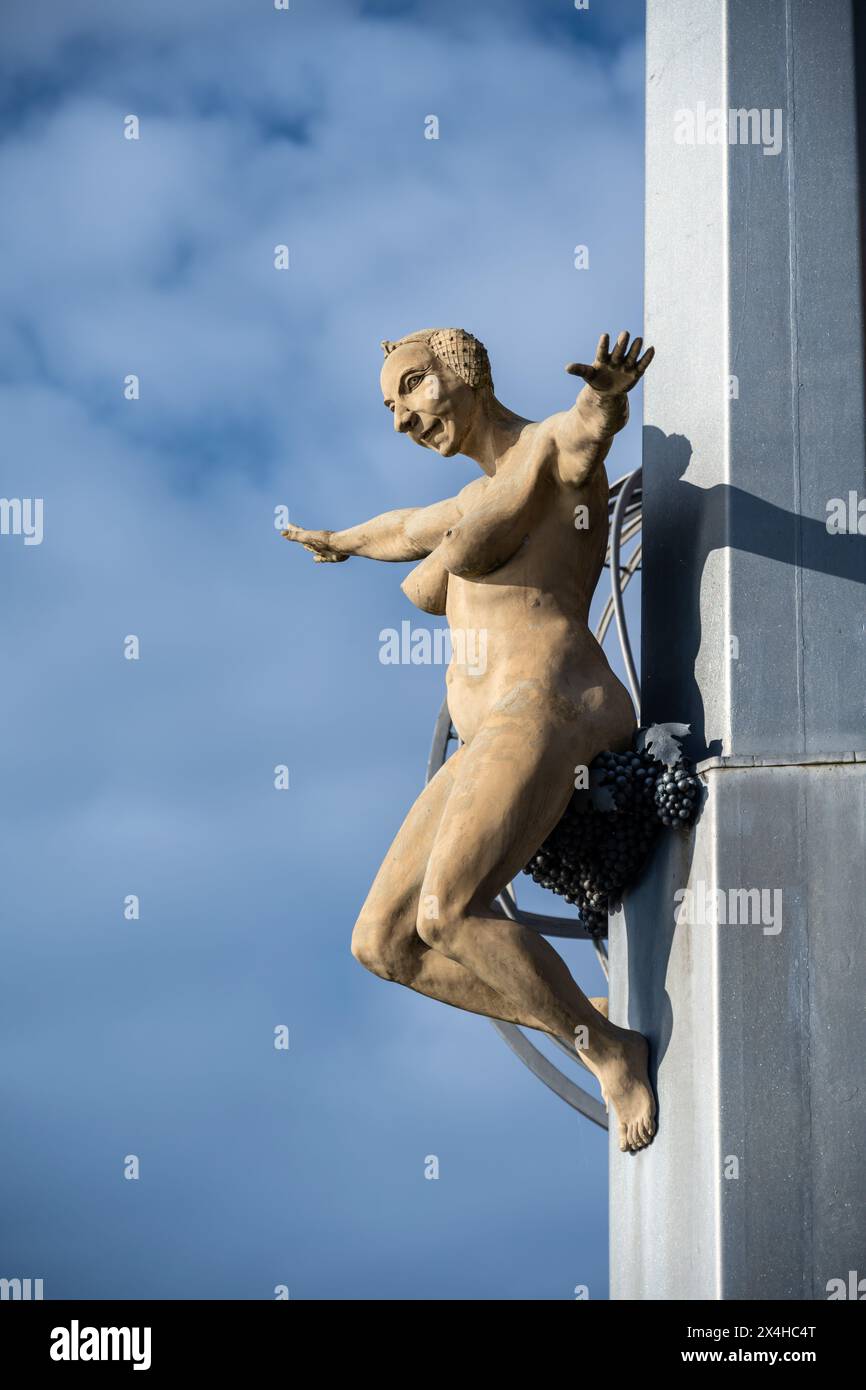 Magische Säule des Peter Lenk, Meersburg, Deutschland Stockfoto
