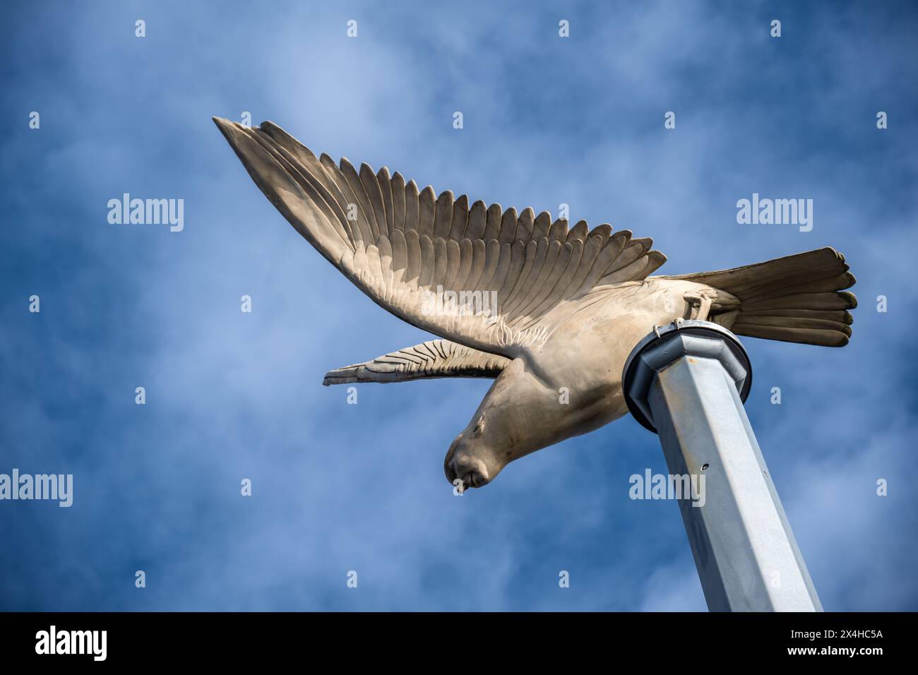 Magische Säule des Peter Lenk, Meersburg, Deutschland Stockfoto