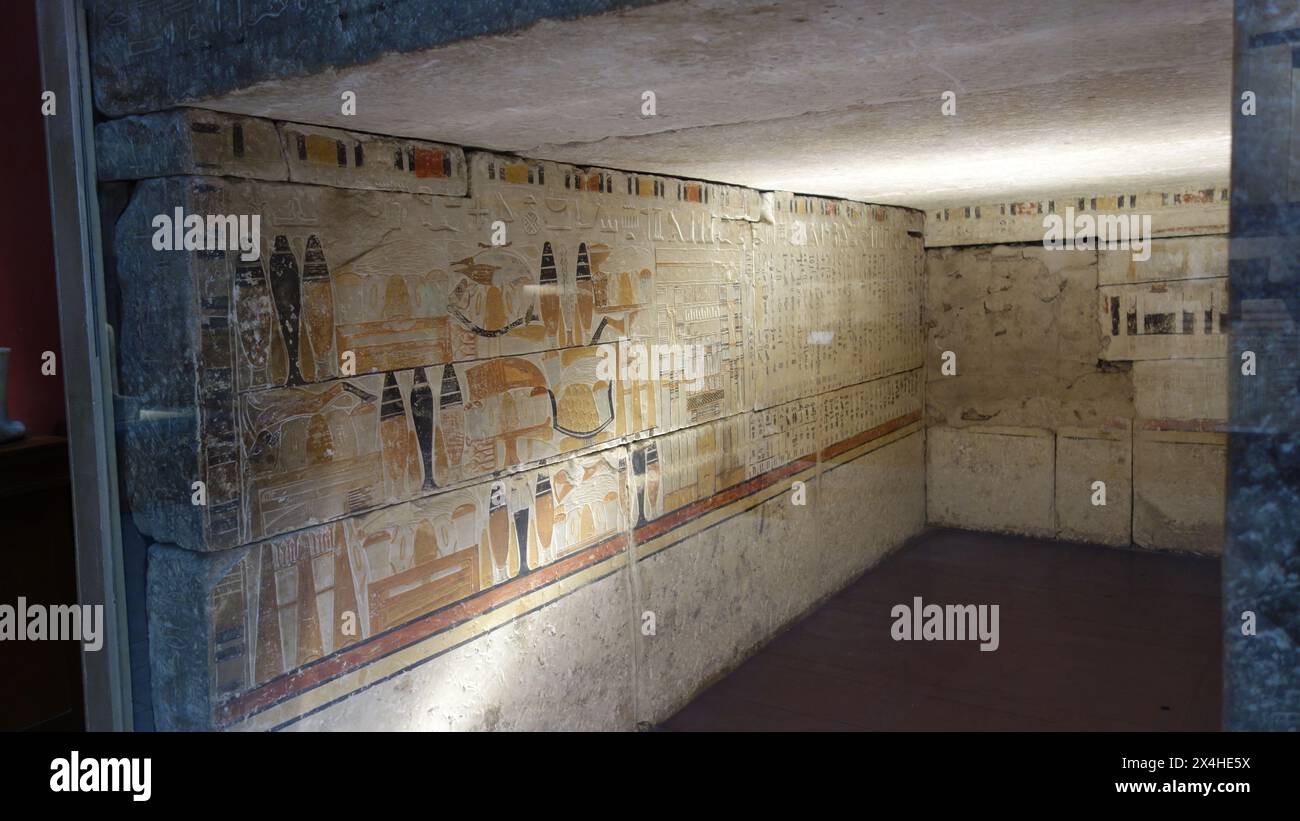 Grabkammer von Deshri, Staatschef. Nationales Ägyptenmuseum, El Kairo. Stockfoto