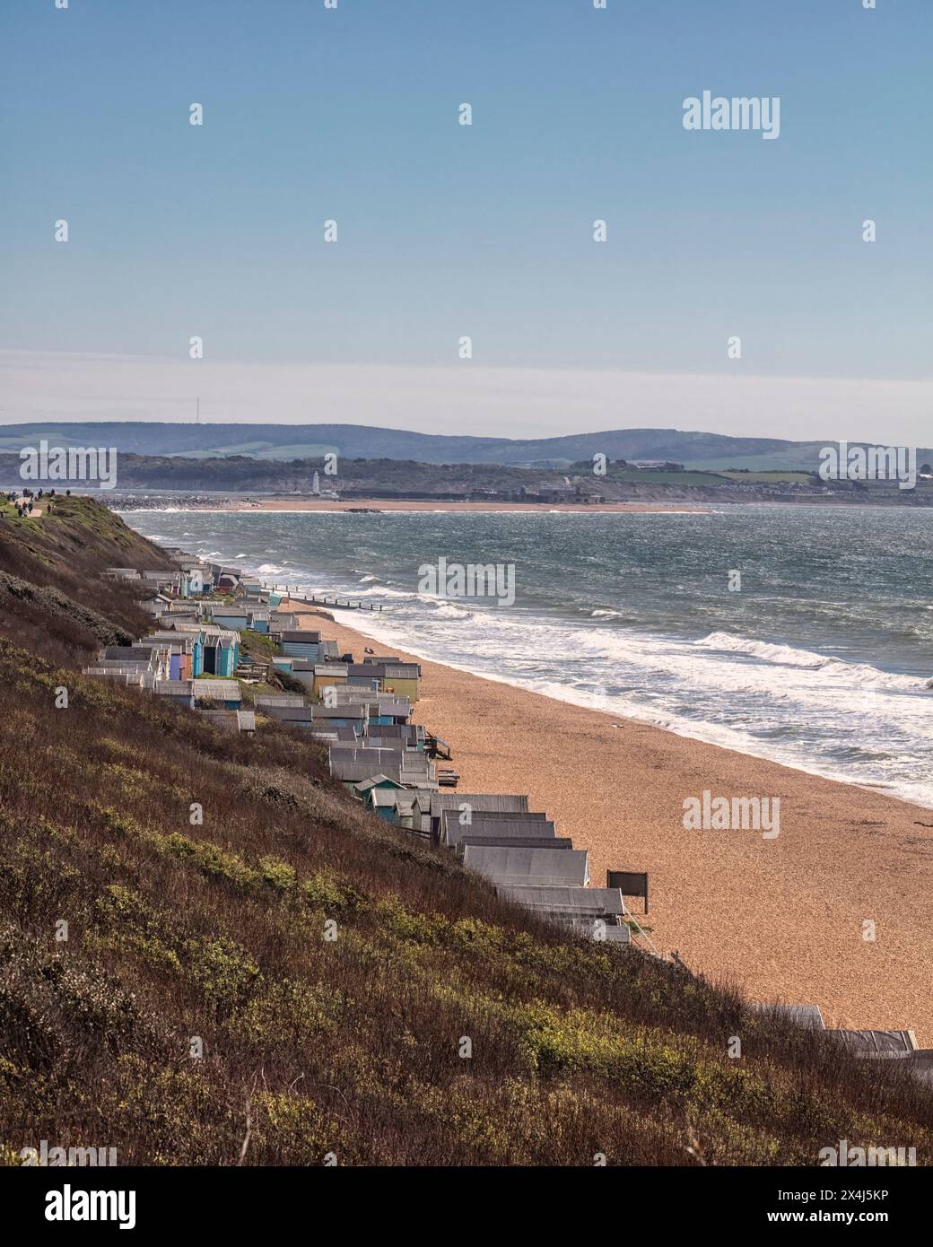 Klippen in Milford-on-Sea Stockfoto