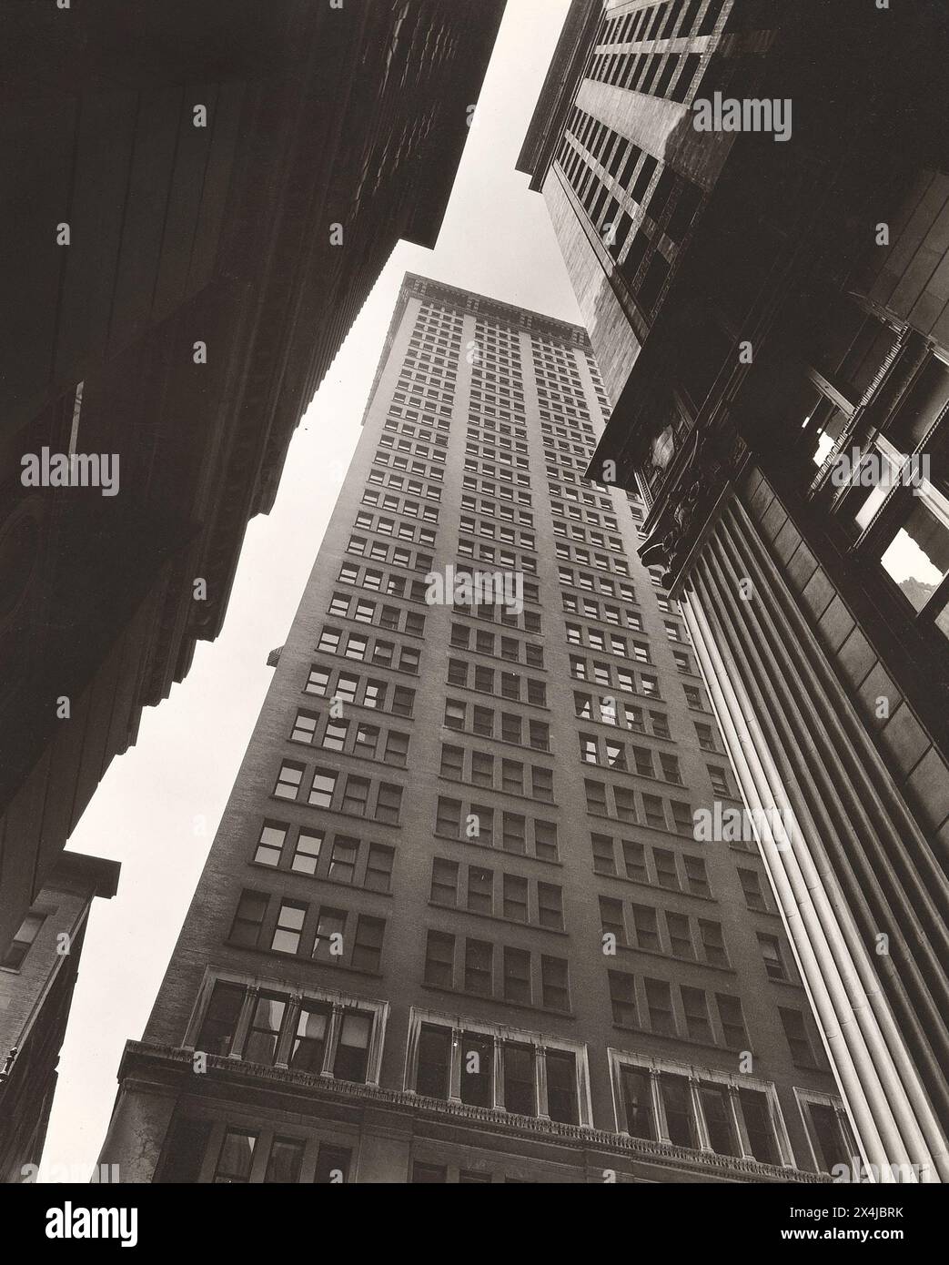 Canyon, Broadway und Exchange Place, New York City, New York, USA, Berenice Abbott, Federal Art Project, Changing New York, Juli 1936 Stockfoto