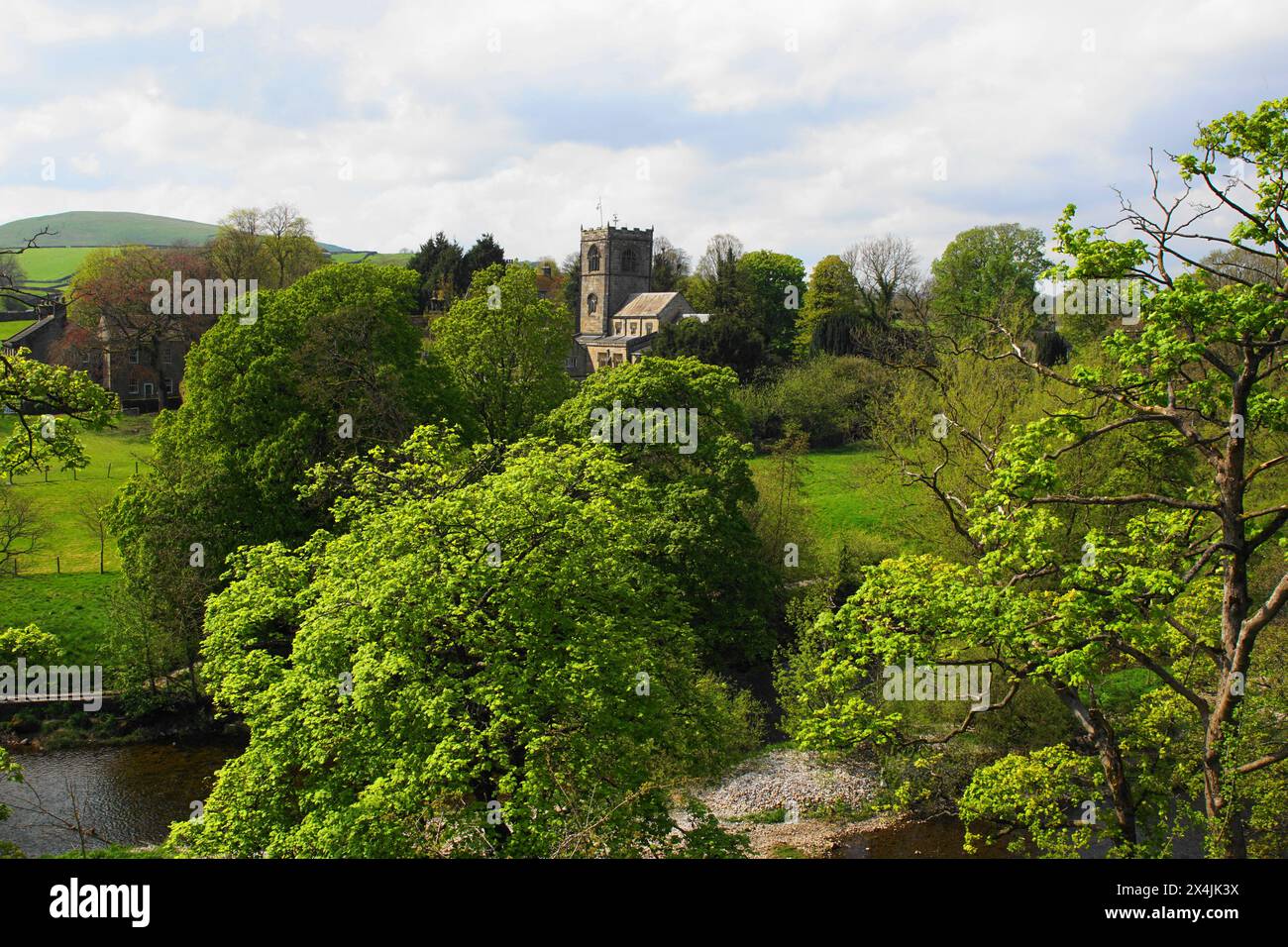 St Wilfrid's Church at Burnsall in Wharfedale, North Yorshire, England, Großbritannien Stockfoto