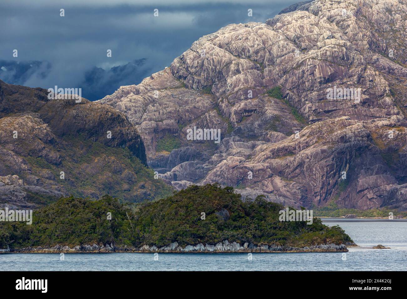 Innerhalb Der Passage, Chilenische Fjorde, Chile, Südamerika Stockfoto