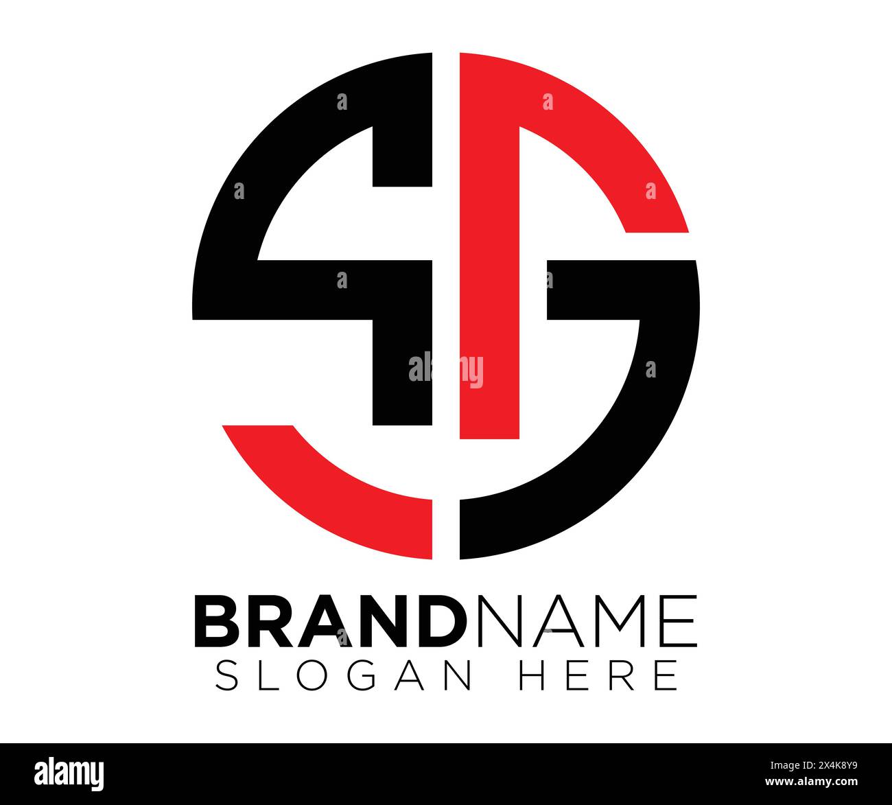 S G Logo Design Vektorvorlage Stock Vektor