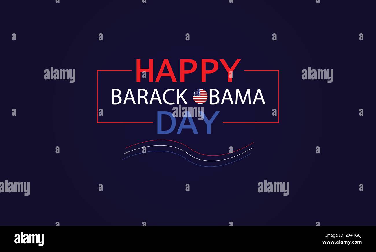Anlässlich des Barak Obama Day A Text Illustration Design Showcase Stock Vektor