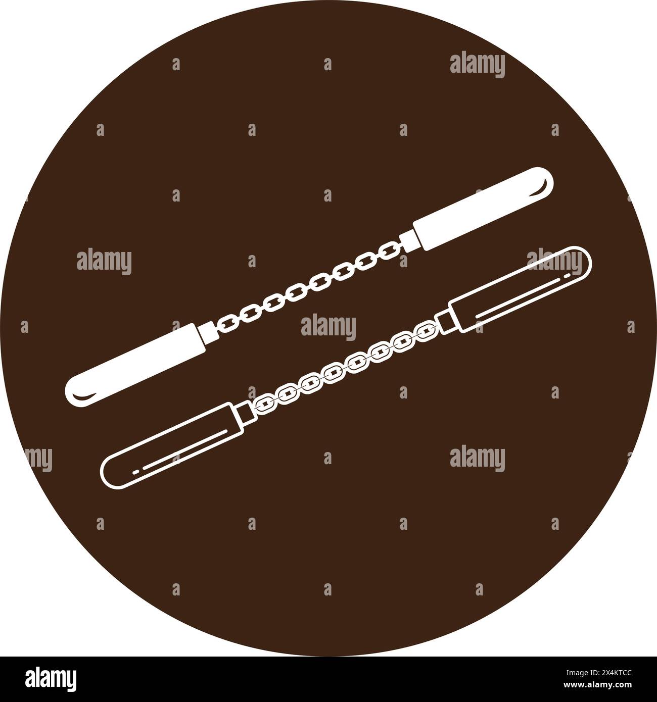 Nunchaku Icon Vektor Illustration Symbol Design Stock Vektor