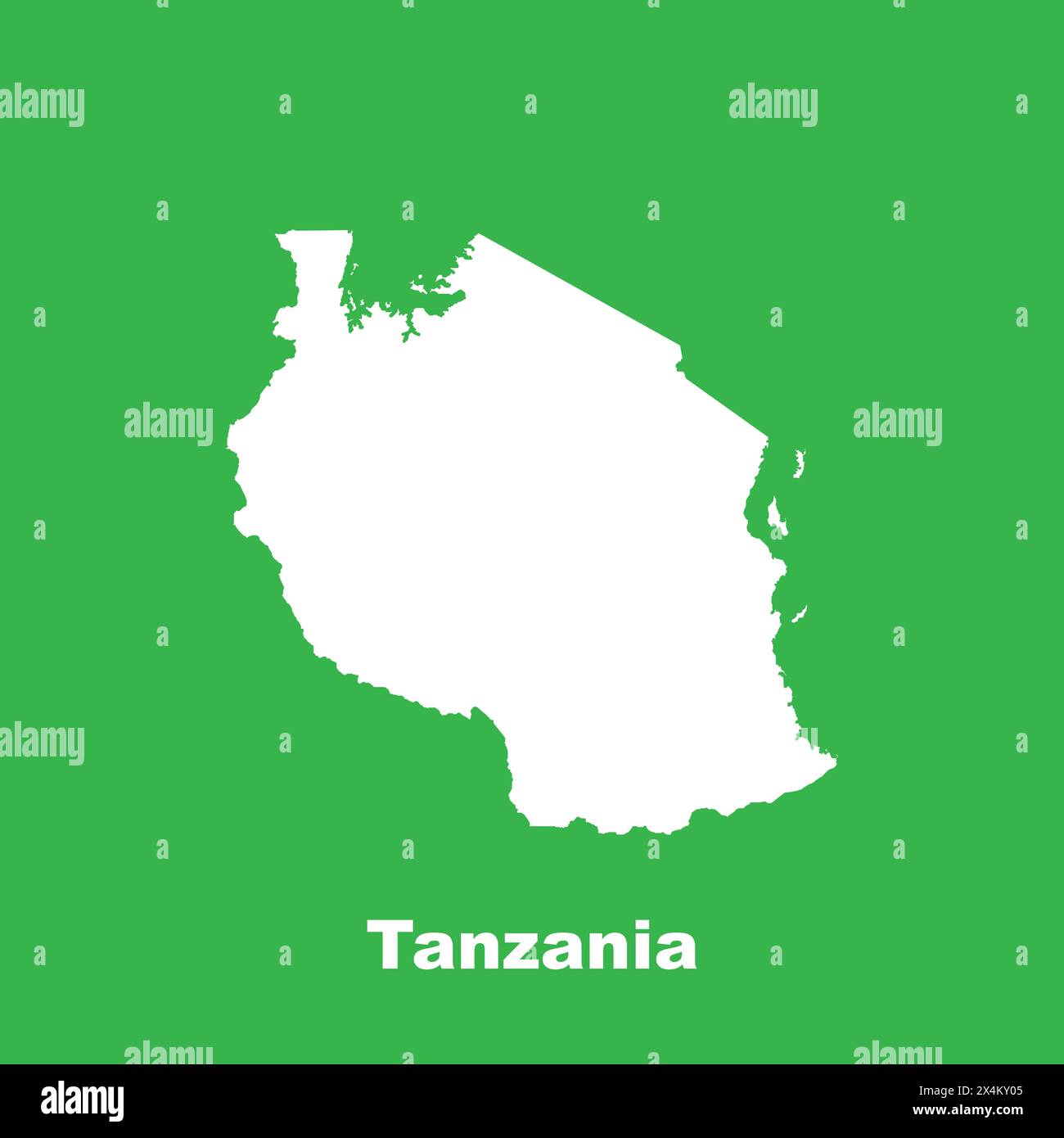 Tansania Kartensymbol, Vektor-Illustration Vorlage Design Stock Vektor