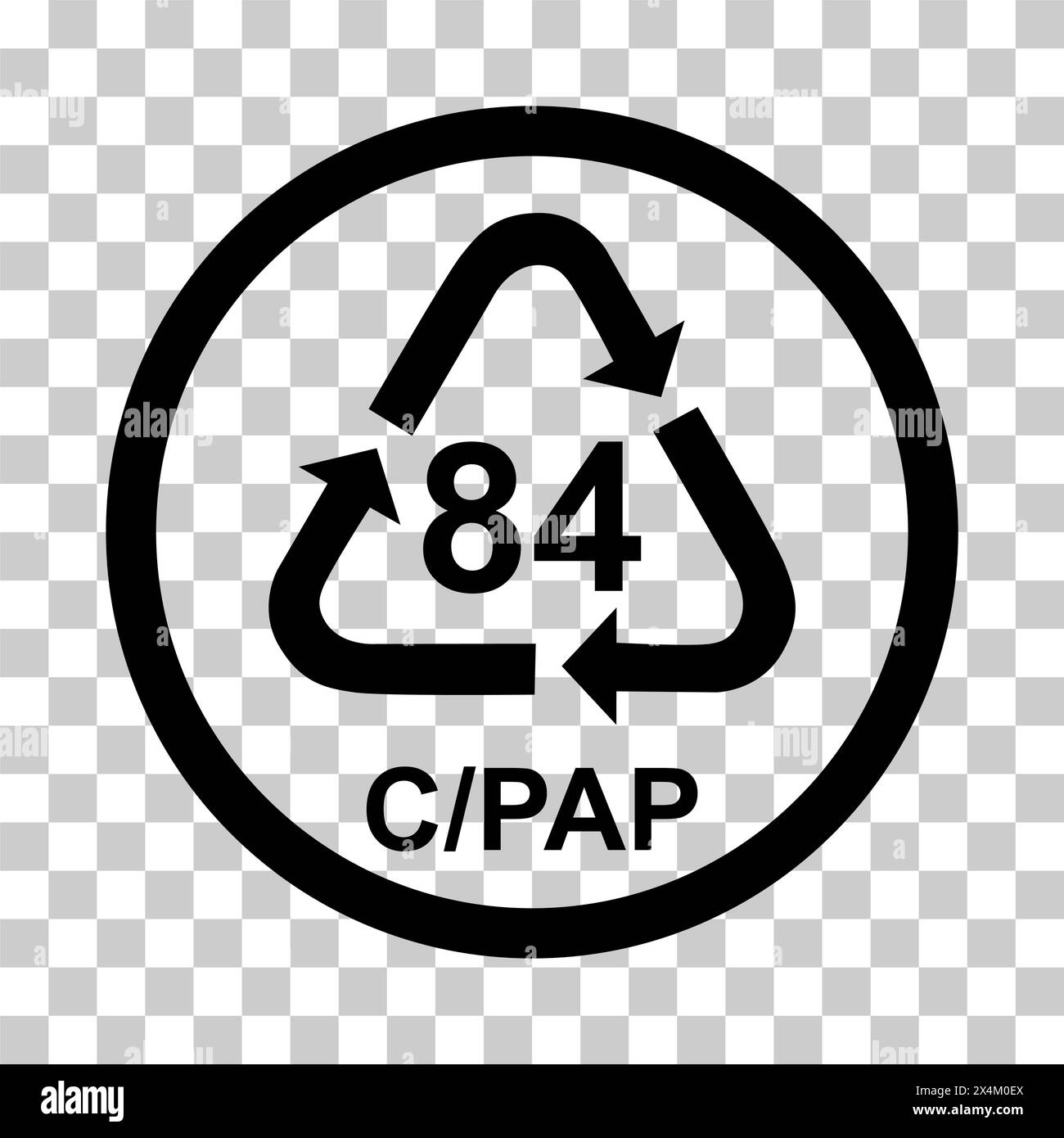 Composite-Symbol, Ökologie Recycling-Zeichen isoliert auf weißem Hintergrund. Symbol für Verpackungsabfall . Stock Vektor