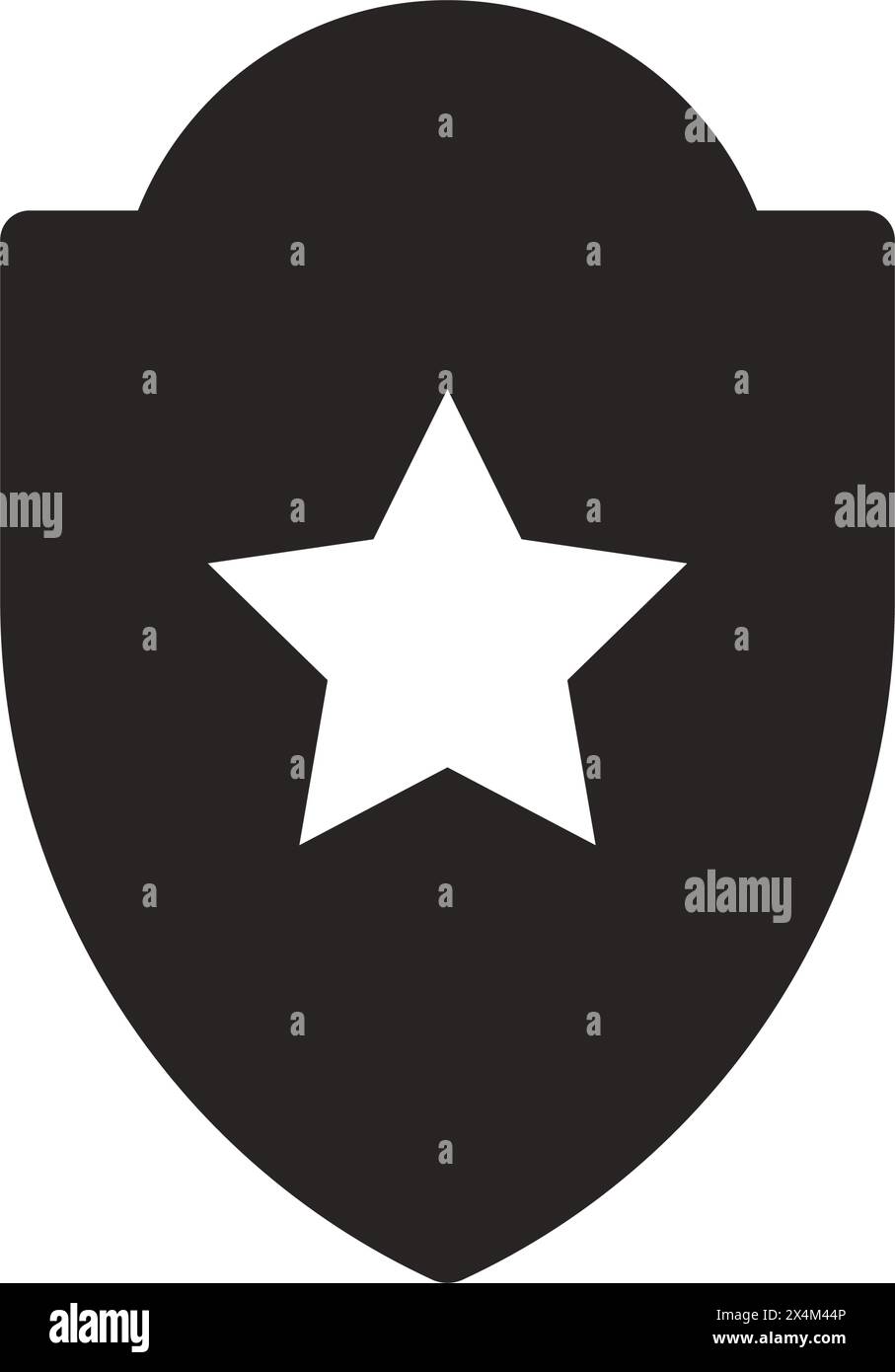 Schild und Stern Symbol Vektor Illustration Symbol Design Stock Vektor