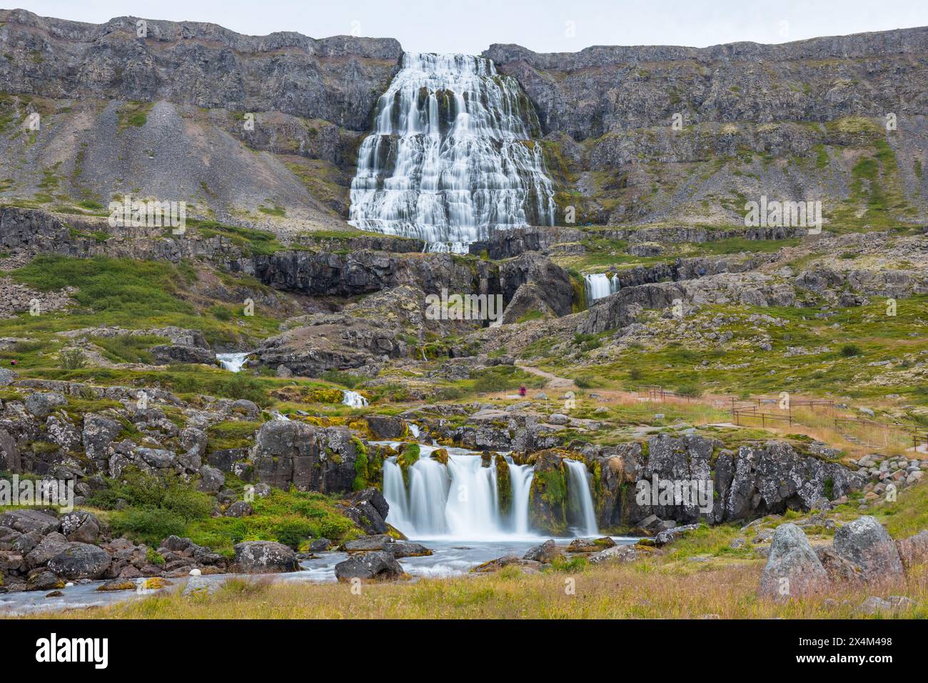 Dynjandi Wasserfall in den Westfjorden Islands Stockfoto