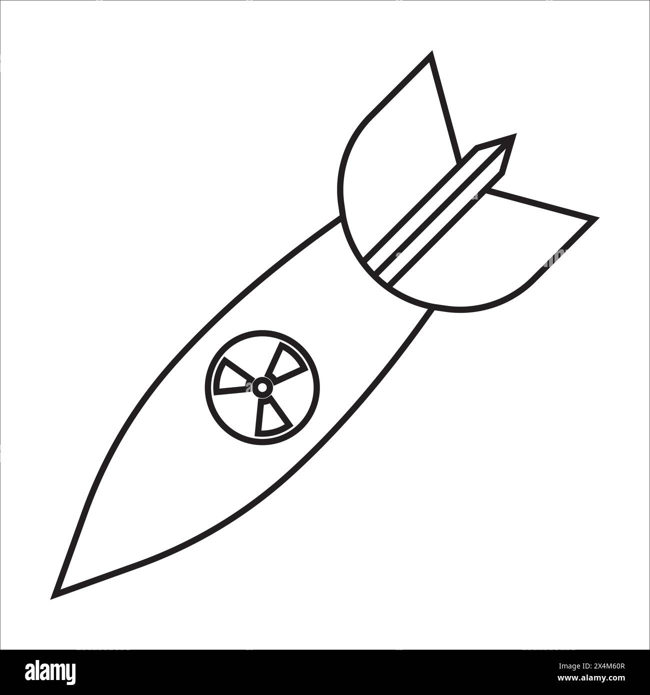 Atombombensymbol, Vektor-Illustration Symboldesign Stock Vektor