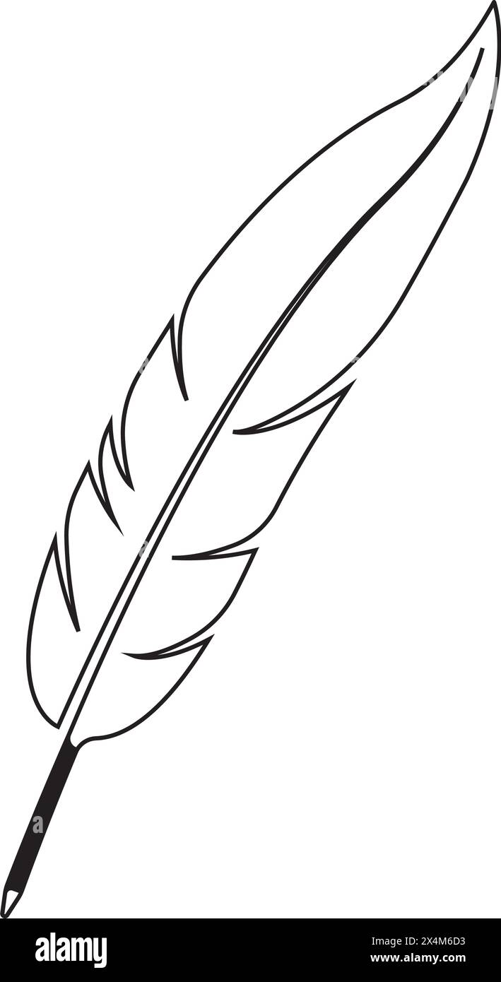 Design mit Quill Pen-Logo und Illustrationsvorlagen Stock Vektor