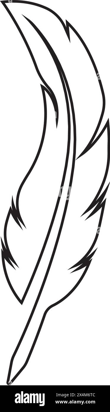 Design mit Quill Pen-Logo und Illustrationsvorlagen Stock Vektor