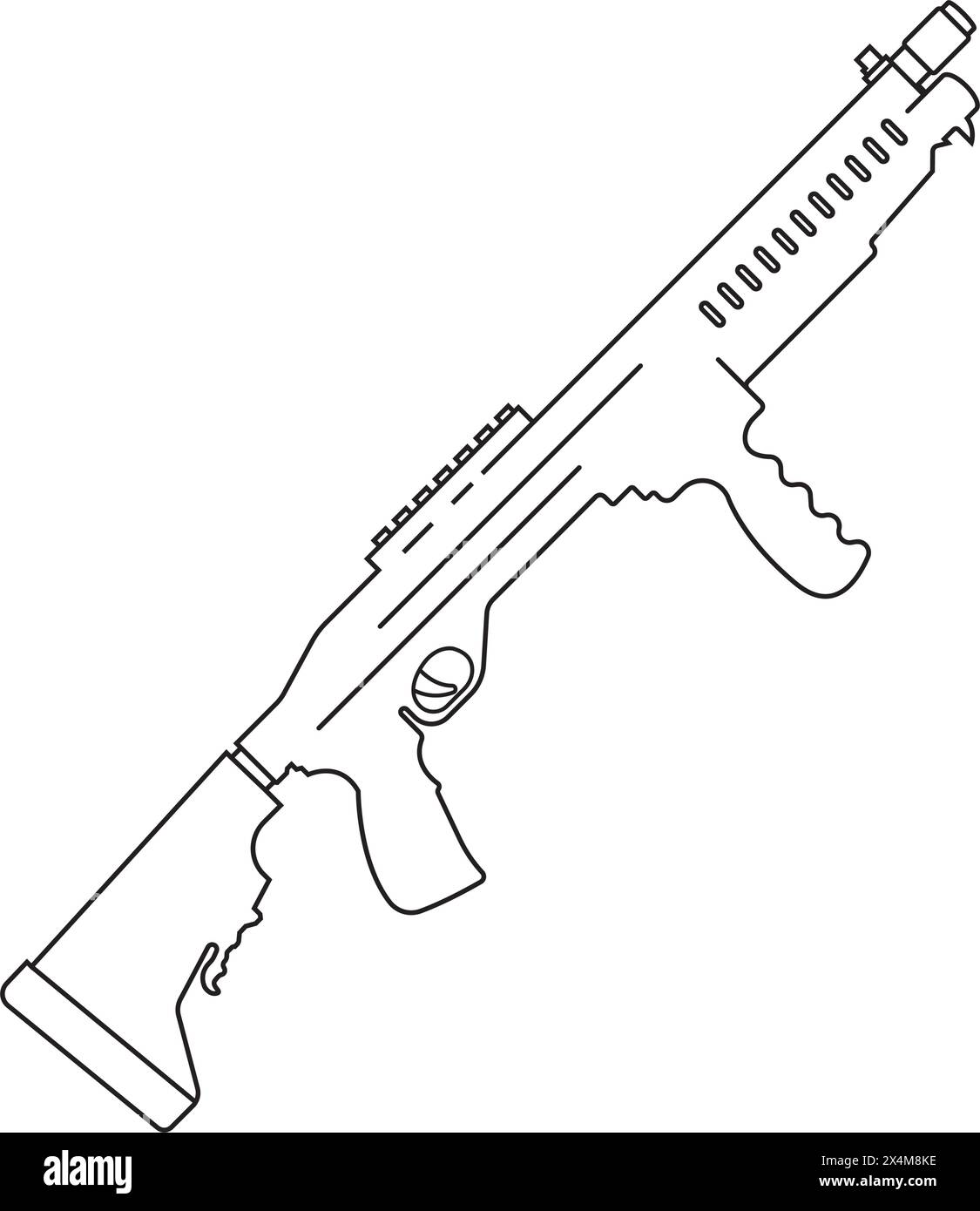 Maschinenpistole Symbol Vektor Illustration Symbol Design Stock Vektor