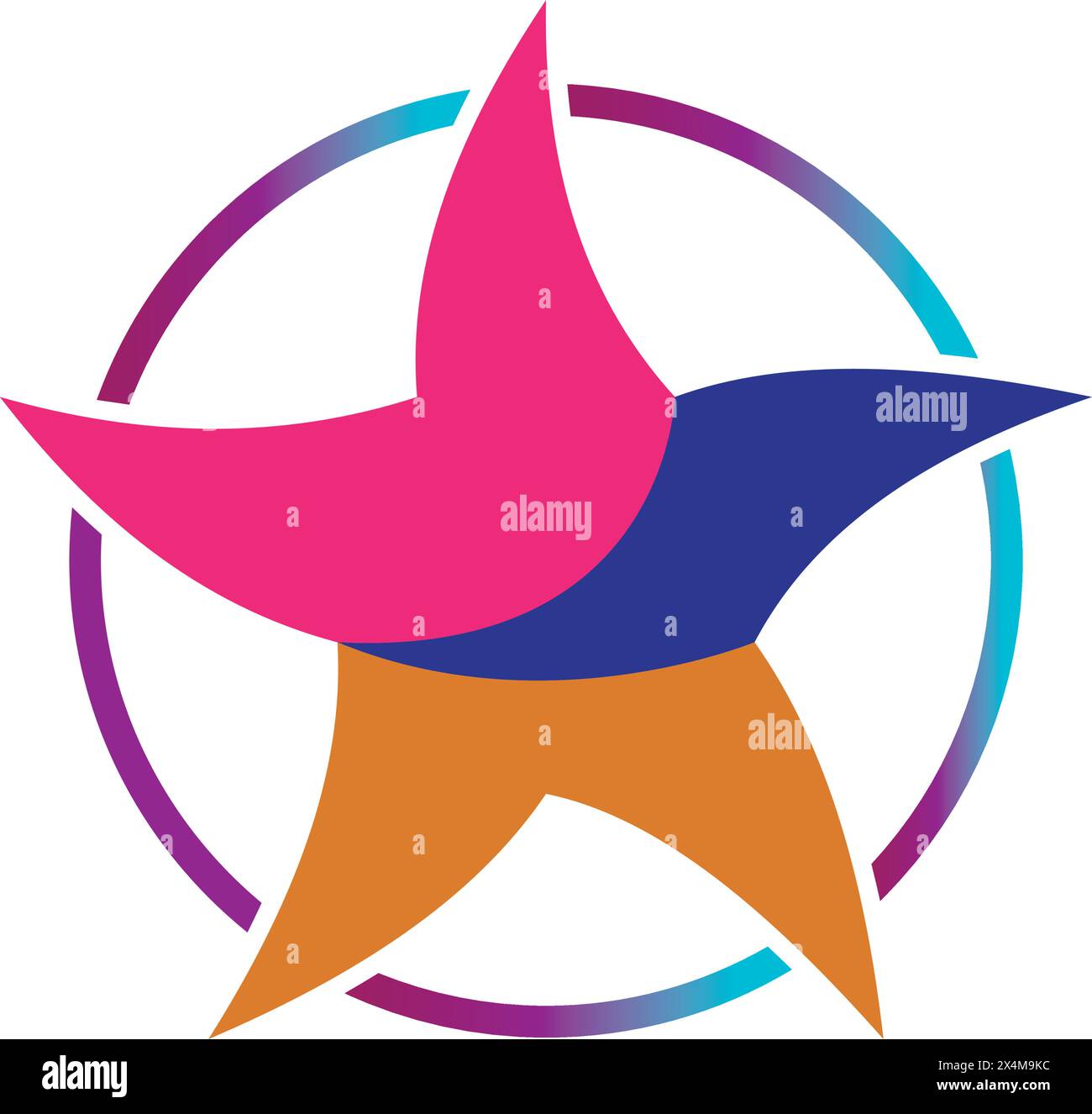 Stern-Logo-Vektor-Illustration abstrakte Design-Vorlage Stock Vektor