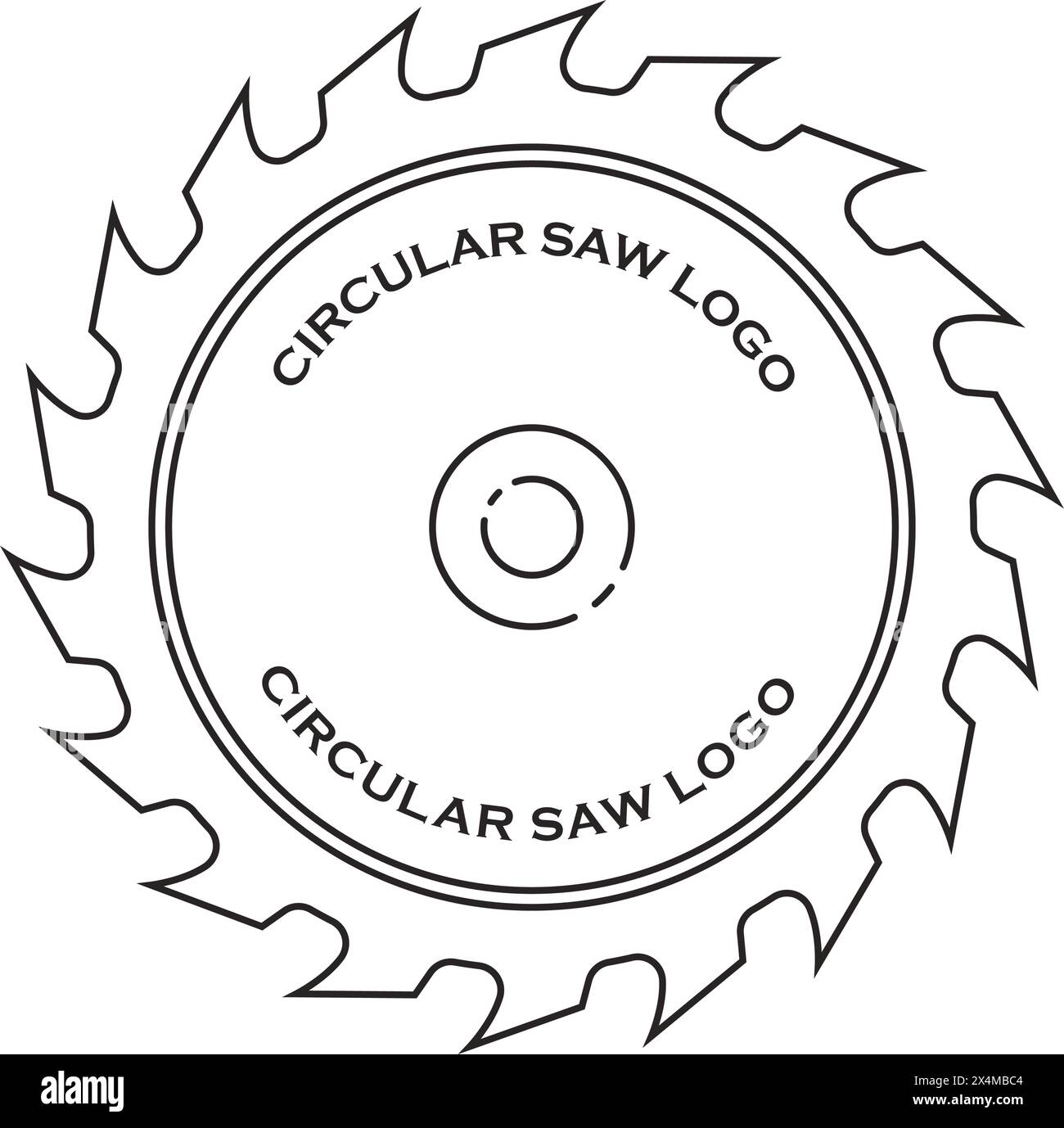 Zeichensymbol Kreissäge für Web und Design Stock Vektor