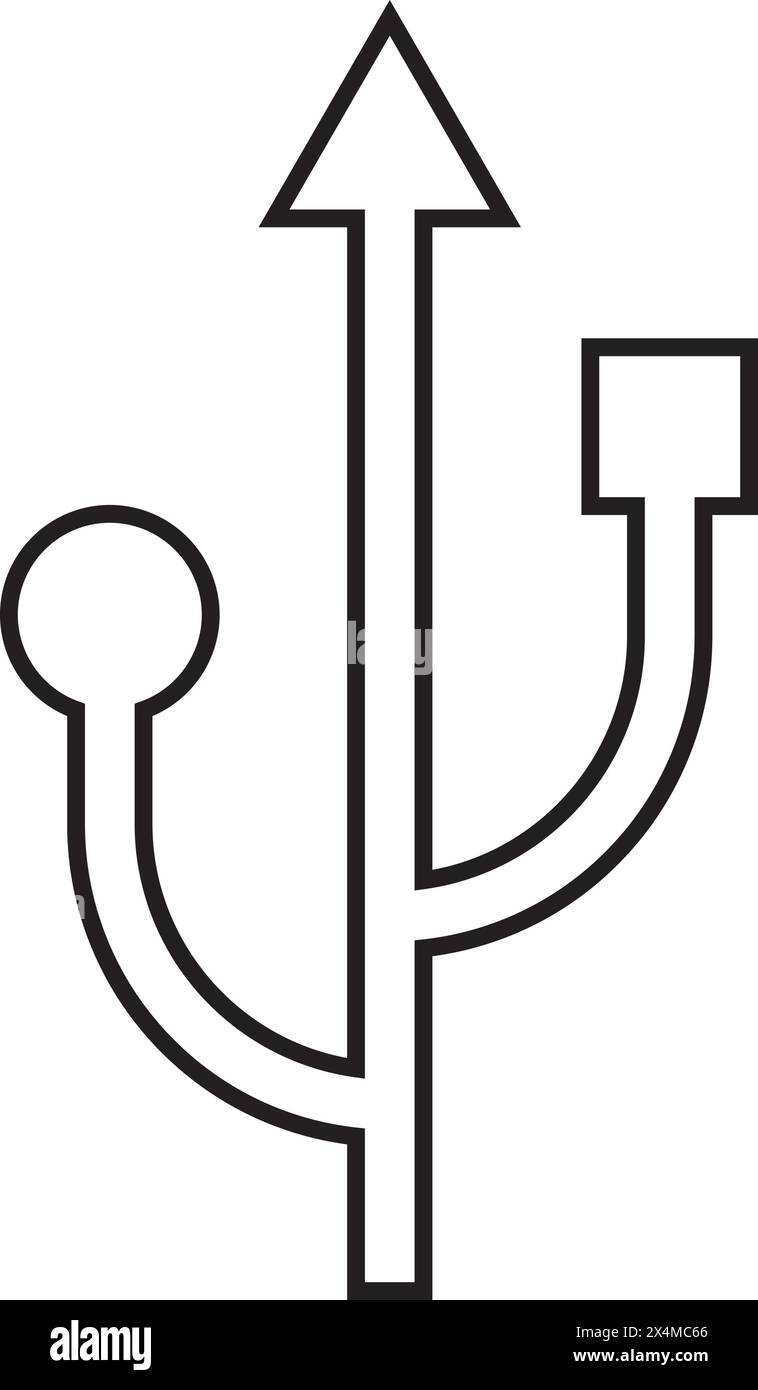 USB-Symbolvektor-Illustration Symboldesign Stock Vektor