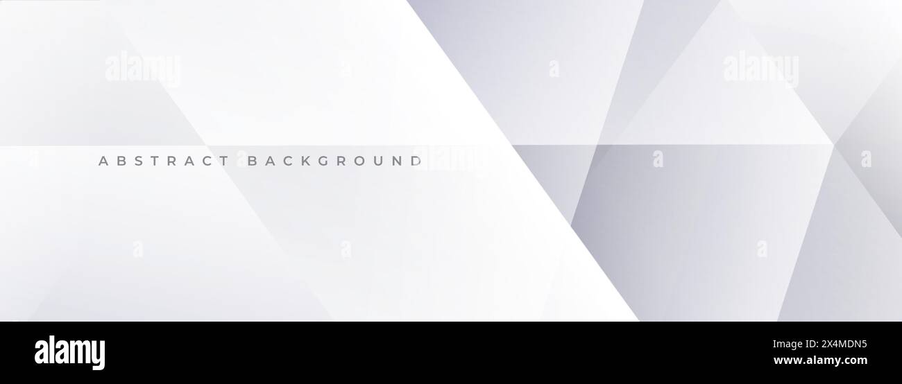 Weißer und grauer abstrakter 3D-Hintergrund mit polygonaler Textur. Weiches graues abstraktes Banner. Vektorabbildung Stock Vektor