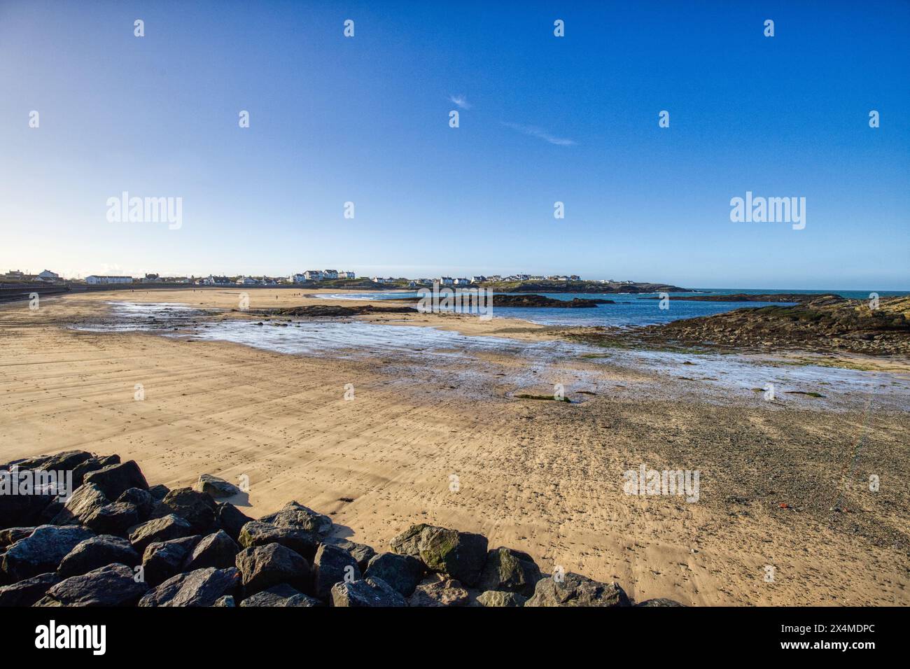 Trearddur Bay, Beach, Anglesey, North Wales, Großbritannien Stockfoto