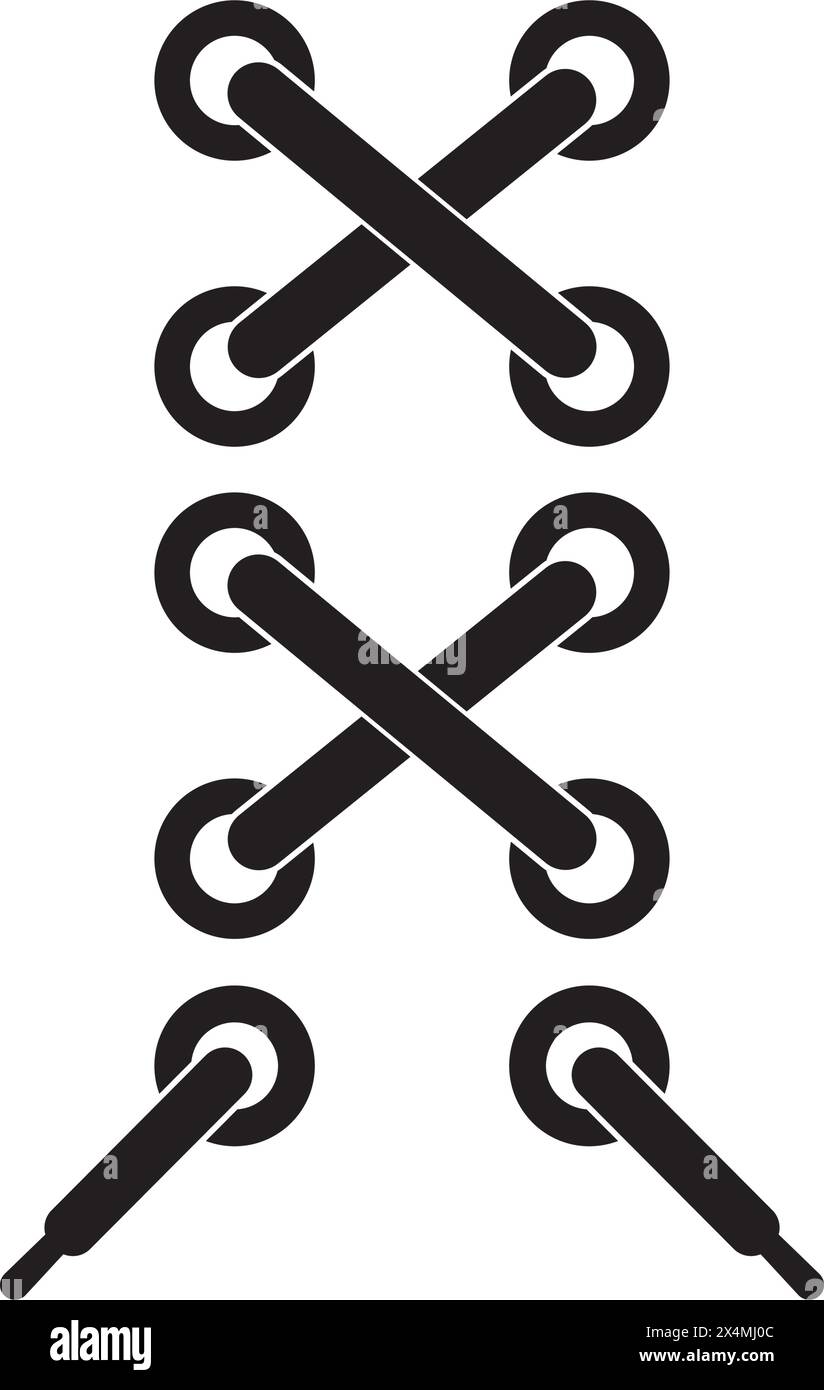 Schnürsenkel Symbol Vektor Illustration Symbol Design Stock Vektor