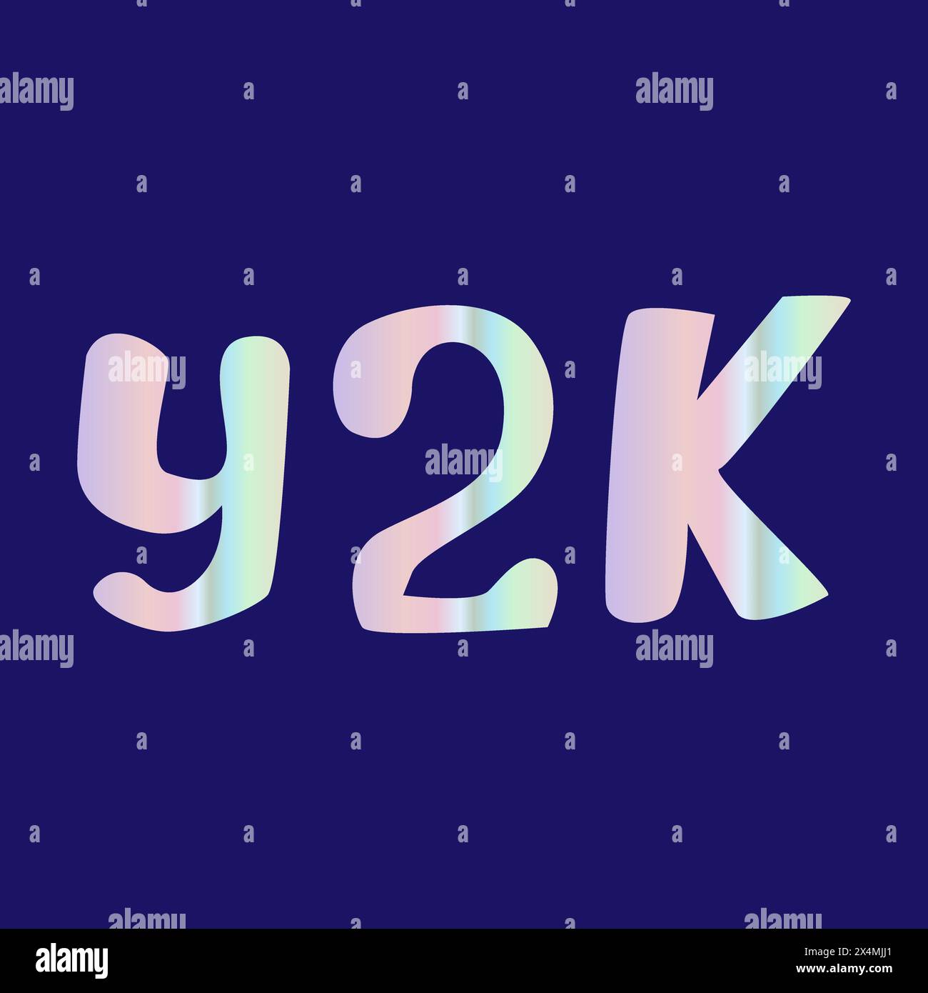 Guoten der 2000er Jahre - abstraktes y2k-Element mit Hologramm. Verlaufende Figur für futuristisches Retro-Design. Sticker aus den Jahrtausenden. Stock Vektor