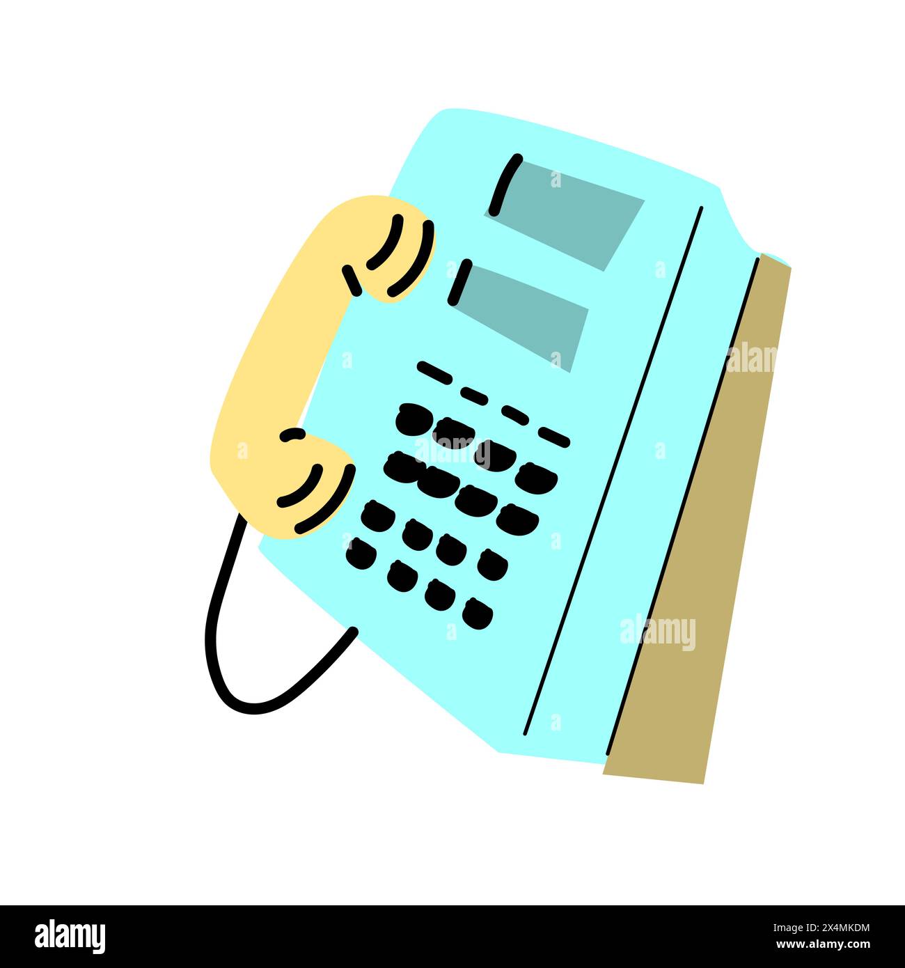 90er Jahre Retro Element Telefon oder 80er Jahre oder y2k Element, Retro Stil. Kann für Aufkleber, Banner, Grußkarte verwendet werden. Stock Vektor