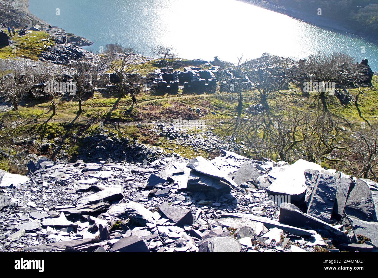 Dinorwig Schieferbruch, Snowdonia Stockfoto