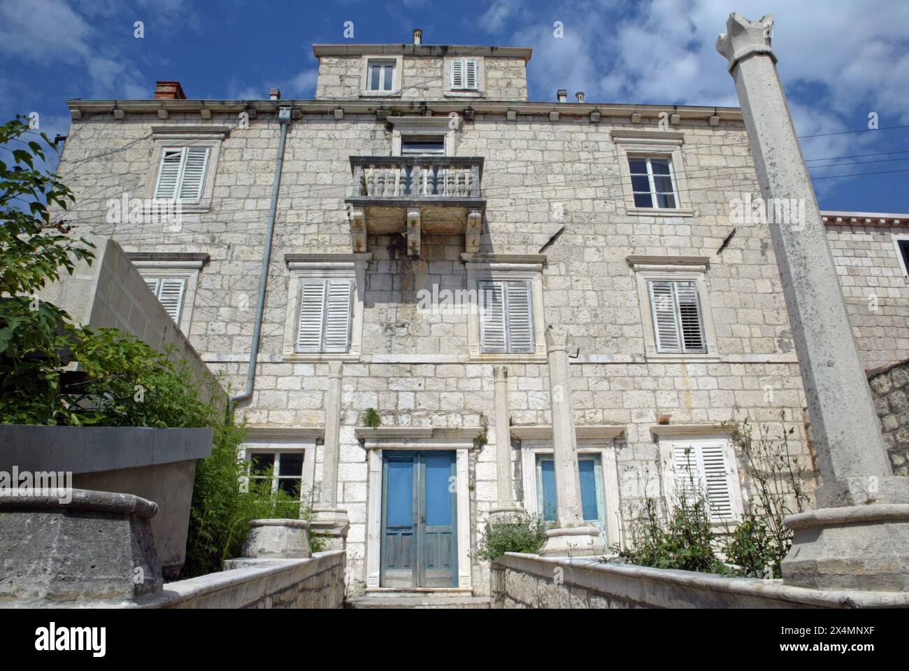 Das Haus des Kapitäns in Orebic, Dalmatien, Halbinsel Peljesac, Kroatien Stockfoto