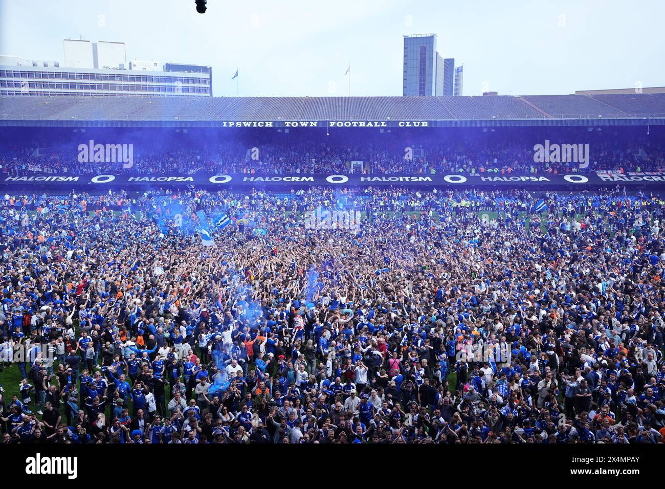 Ipswich Town feiert den Aufstieg ihrer Mannschaft in die Premier League